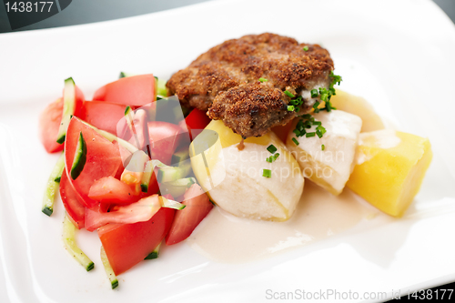 Image of Cutlet with vegetables