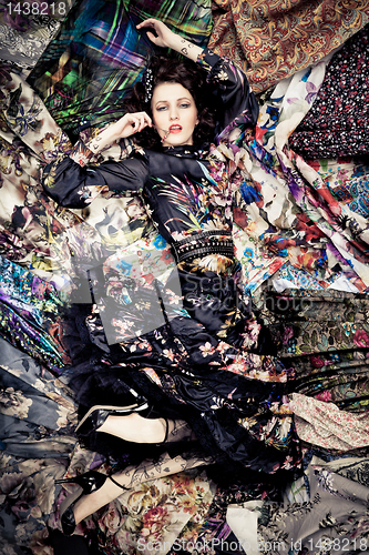 Image of Colorful fabrics