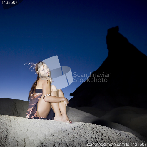 Image of sexy woman mountain