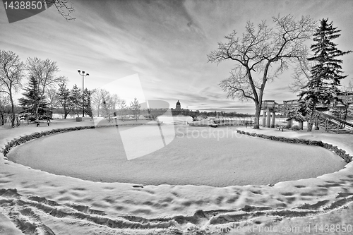 Image of Frozen lake