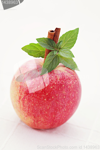 Image of apples with mint