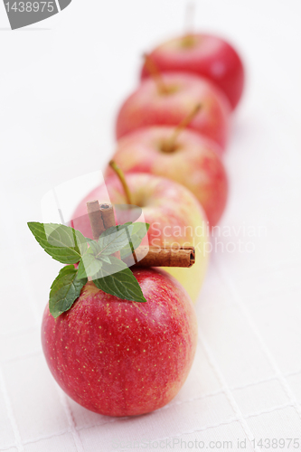 Image of apples with mint