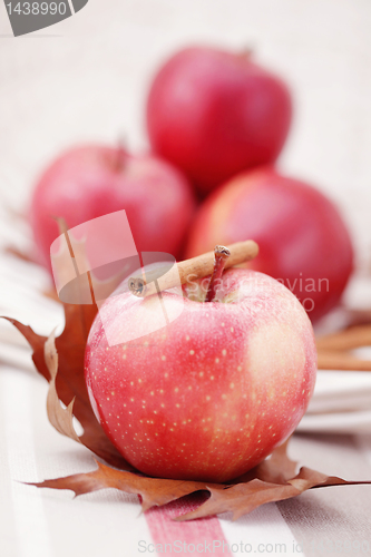 Image of apple with cinnamon