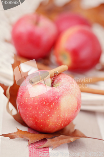 Image of apple with cinnamon