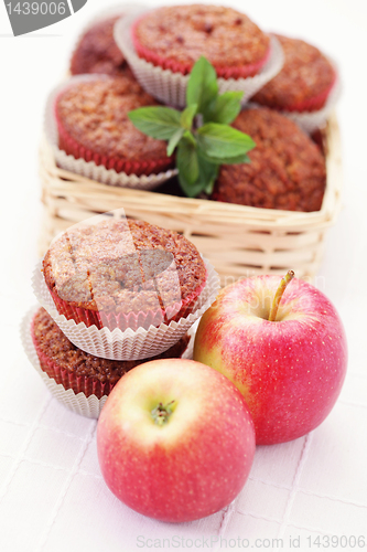 Image of muffins with apple