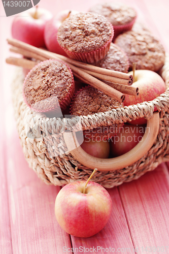 Image of muffins with apple