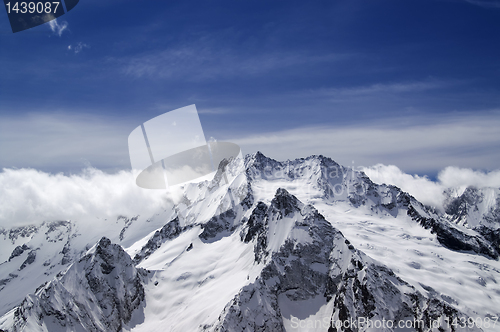 Image of High mountains in cloud