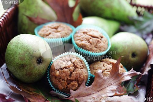Image of muffins with pear