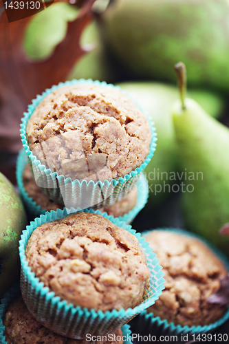 Image of muffins with pear