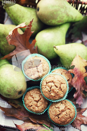 Image of muffins with pear