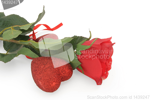 Image of Rose and valentine's heart 