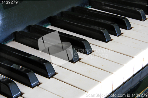 Image of piano key close up