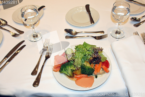 Image of table setting and dish