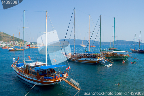 Image of landscape with yacht