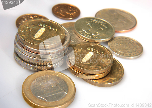 Image of Different currency and coins as a background