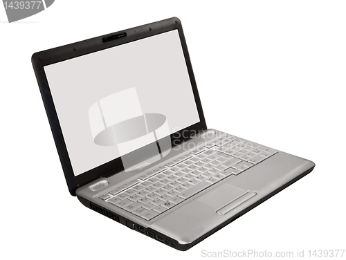 Image of Laptop open isolated