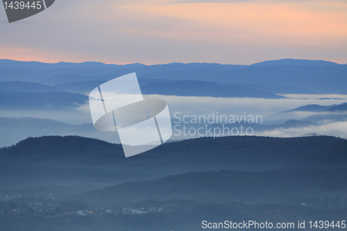 Image of Sundown and mountains.