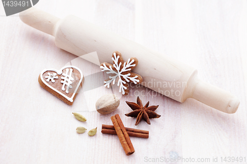 Image of gingerbreads with spices