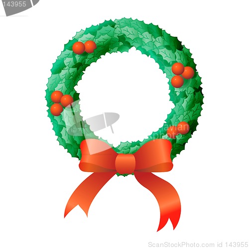 Image of Christmas Wreath Illustration