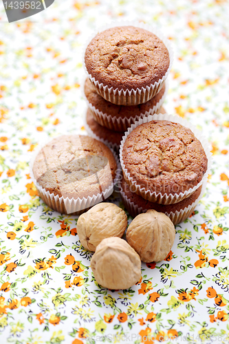 Image of muffins with walnuts and honey