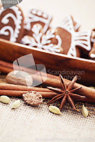 Image of gingerbreads with spices