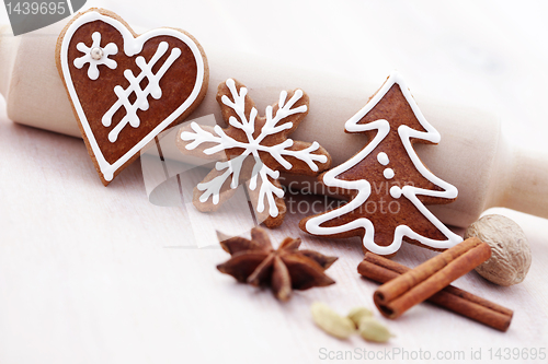 Image of gingerbreads with spices