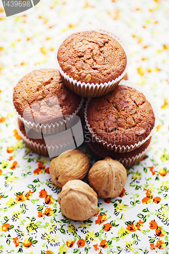 Image of muffins with walnuts and honey