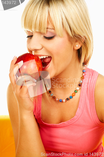 Image of Happy women with fruits