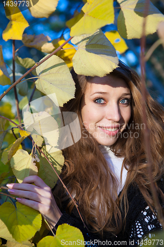 Image of Portrait in Yellow Leaves