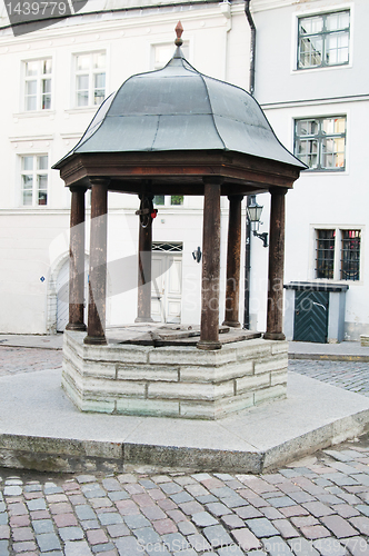 Image of the old town well in the Centre of Tallinn 