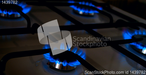 Image of Blue Flames of Gas