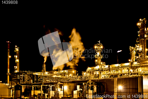 Image of Factory at night