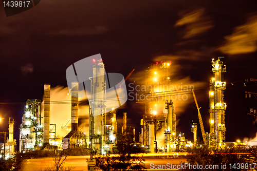 Image of Factory at night