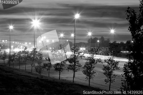 Image of Highway 1 at night