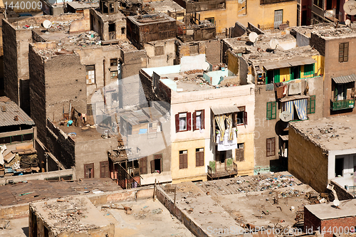 Image of Slum dwellings in Cairo Egypt
