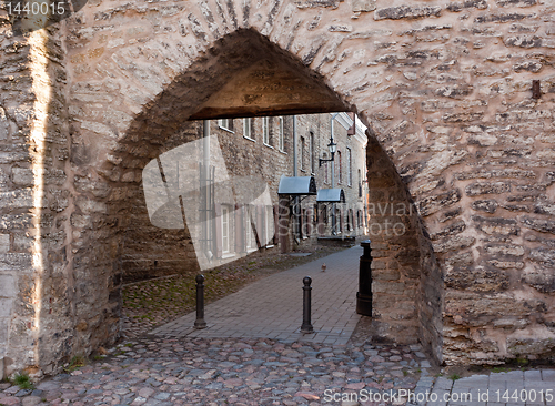 Image of Arch in castle walls of Tallinn