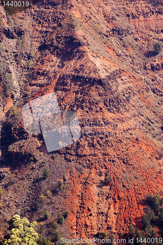 Image of Backlit view down Waimea Canyon