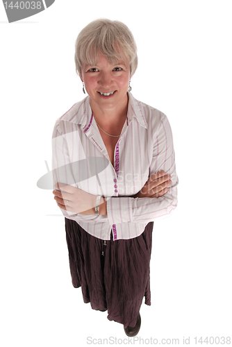 Image of Smiling Senior Business Woman with Arms Folded