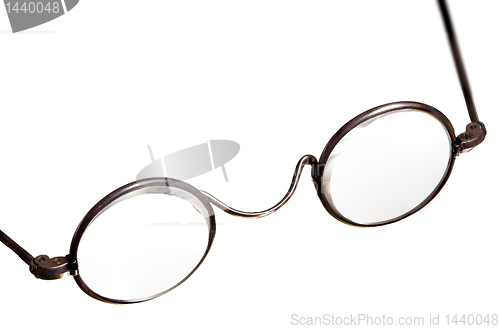Image of Antique reading glasses isolated