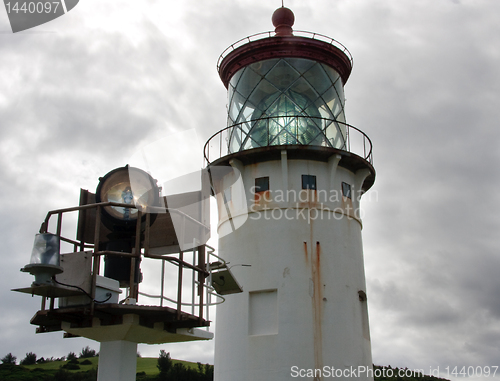 Image of Kilauea Lighthouse on Kauai with its modern replacement