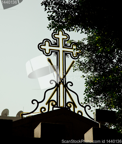 Image of Coptic Christian cross in Cairo