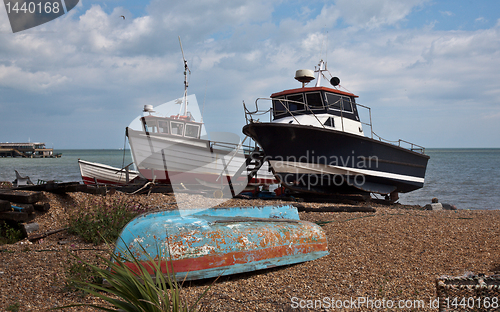 Image of Old boats on Deal Beach