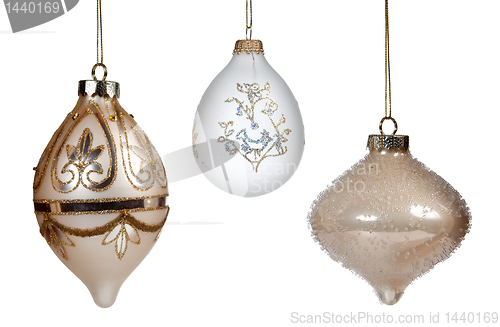 Image of Three christmas ornaments