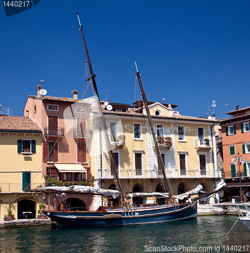 Image of Sailing boat in harbor