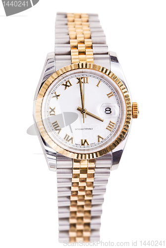 Image of Gold and stainless steel mans watch