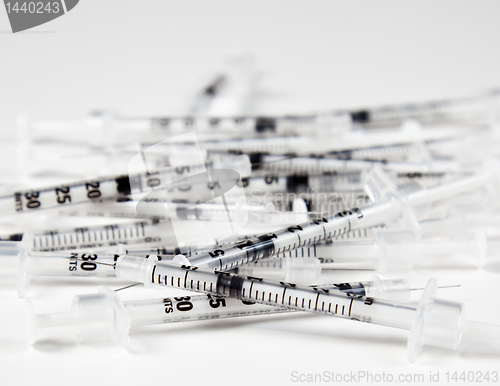 Image of Pile of used syringes