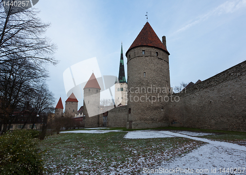 Image of Four towers of town wall of Tallinn