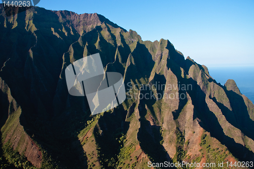 Image of Wrinkled cliff face on Na Pali coast in Kauai