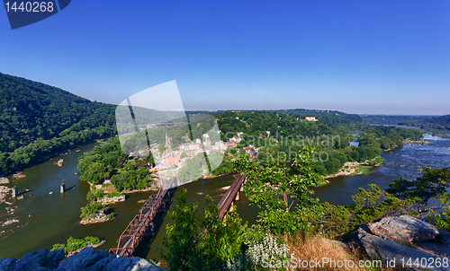 Image of Panorama over Harpers Ferry from Maryland Heights