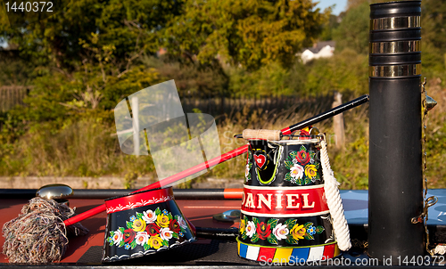 Image of Hand painted traditional decorated watering cans